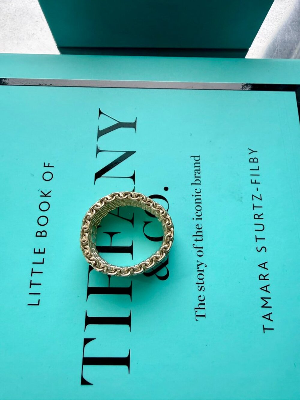 Tiffany & Co. Somerset 10MM Wide Band Mesh Weave Chain Ring Sterling Silver 925 - Picture 2 of 8